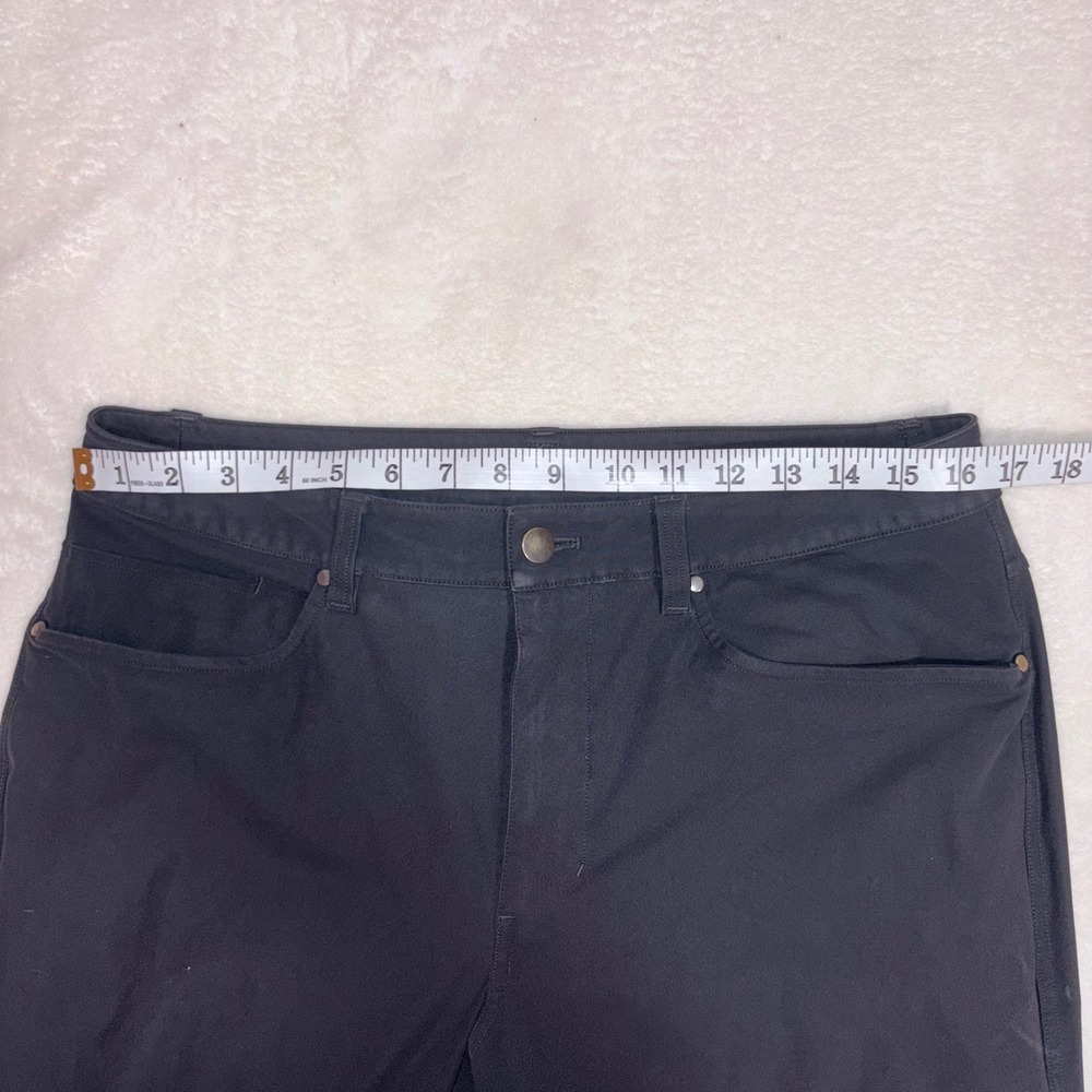 LULULEMON ABC Slim Fit Pant Mens 32 Black‎ Warpstreme Distressed Grunge Casual - Picture 11 of 13